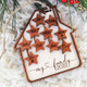 Personalized Christmas tree decor, Holiday wood ornament, Custom House