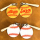 Personalized Sport Bag Keychain Softball Baseball Keychain Bag Name tag