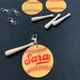 Personalized Sport Bag Keychain Softball Baseball Keychain Bag Name tag