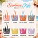 Custom Name Tote Bag, Personalized Embroidered Beach Bag