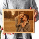 Custom Photo on Wood, Engraved Photo on Wood with Watercolor Style, Custom Wall Art
