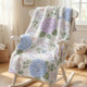 Personalized Hydrangea Baby Blanket, Custom Name Baby Girl Blanket