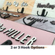 Personalized Dog Wood Leash Holder for 2/ 3 Dogs Raised Paw Name Sign