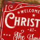 Personalised Christmas Sign Vintage Metal Wall Door Decor