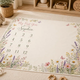Personalized Baby Milestone Blanket, Wildflower Monthly Milestone Blanket
