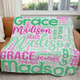 Kids Custom Blanket With Name - Personalized Kids Blanket - Name Blanket - Christmas Gift - Name Blanket For Kids