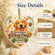 Personalized Dog Ornament, Custom Ceramic Heart Dog Lover Gift, Dog Mom Keepsake