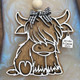 Baby Cow | Baby Shower Gift | Personalized Highland Cow Ornament