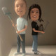 Custom couple bobblehead, bobblehead couple,bobblehead wedding cake topper, wedding gifts with dog/cat(pets)