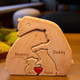 Personalized Wooden Bear Family Puzzle, Baby puzzle