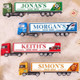 Personalized toy truck, customized with your child's name