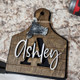Large Personalized Cow Tag, Decorative Board, Cow Decor