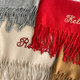 Embroidered Personalised Scarf, Monogrammed Scarf, Winter Scarf