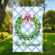 Personalized Chinoiserie Topiary Flag, Custom Family Name Flag
