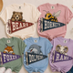 Custom Mascot Pennant Shirt, Comfort Colors School Spirit Mascot Tee