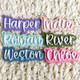 Backpack name keychain, 3d name keychain, name keychain, acrylic name keychain, backpack name tag, diaper bag tag