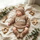 Hand Embroidered Baby Name Sweater, Personalized Baby Sweater with Name