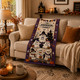 Personalized Halloween Ghost Family Quilted Table Runner, Custom Family Name Table Runner