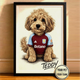 Personalised Pet Portrait in Football Team Shirt | Custom Dog Illustration