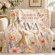 Personalized Bunny Baby Blanket, Custom Name Butterfly Floral Blanket