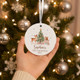 Babys First Christmas Ornament Ceramic, Personalized Baby's First Christmas Ornament Girl