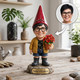 Personalized Grandma Garden Gnome 2D FLAT Wooden Block, Custom Photo and Name Flower Pot