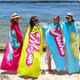 RETRO Style Personalized Beach Towel Personalized Name Bath Towel Custom Pool Towel Beach Towel With Name Outside Birthday Vacation Gift