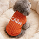 Personalized Dog Name Sweater, Custom Dog Jumper, Embroidered Pet Name Clothing