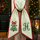 Personalized Christmas Wreath Sash, Pink Gingham Tree Door Bow