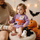 Happy Halloween Personalized Embroidered Baby Sweater, Custom Name