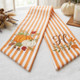 Custom Pumpkin Wreath Sash, Personalized Fall Monogram Striped Bow