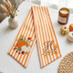 Custom Pumpkin Wreath Sash, Personalized Fall Monogram Striped Bow