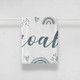 Personalized Baby Blanket For Girls or Boys with Name, Custom Kid Blanket with Boho Rainbows, Hospital Coming Home Blanket