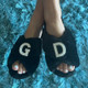 Mom Personalized Christmas Gift,Christmas Gift for her Spa Slippers,Customized Rhinestone slippers,Christmas gift for mom wife nana slippers