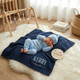 Personalized Embroidered Baby Outfit Set with Blanket, , Custom Newborn Romper and Hat