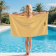 Personalized Striped Beach Towel, Custom Name Pool Towel