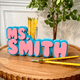 Teacher Desk Nameplate a?? Custom Name Sign Personalized Classroom Decor