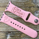 Apple Watch Band Sayings She is Strong Proverbs 31:25 Gifts for her Personalized Engraved iWatch Band Silicone Watch