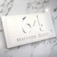 Laser Cut Matt Dark Gray Anthracite & Black Mirror Floating House Sign