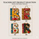 Personalized Alphabet Teacher Door Hanger, Back To School Teacher Gift