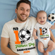 Our 1st Fathera??s Day Together - Personalized Sport Balls Baby Bodysuit T-shirt