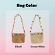 Personalized Name Straw Crossbody Bag, Custom Embroidery Kids Shoulder Bag