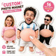 Custom Face Fridge Magnet, Personalized Couple Gift, Funny Belly Magnet
