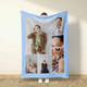 Custom Photo Collage Blanket, Minky or Sherpa Throw