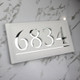 Laser Cut Matt Black & Silver Mirror Floating House Sign