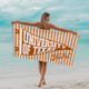 Personalized College Pennant Beach Towel, School Banner School Spirit Beach Towel