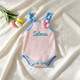 Personalized Baby Name Romper, Toddler Girl Romper, Newborn Smocked Outfit