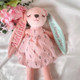 Personalised Easter soft toy bunny rabbit, new born baby girl gift 1st Birthday