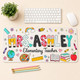 Personalized Teacher Desk Mat, Custom Name Teacher Mouse Pad, Teacher Appreciation Gift