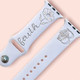 Faith Sunflower Monogram Print Engraved Watch Strap